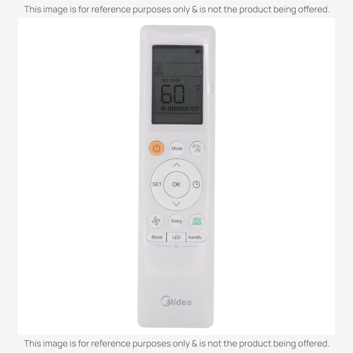 MIDEA RG10P1(2HS)/BGEFU1 Mini Split High Wall Air Conditioner Remote Control - 17317000007660
