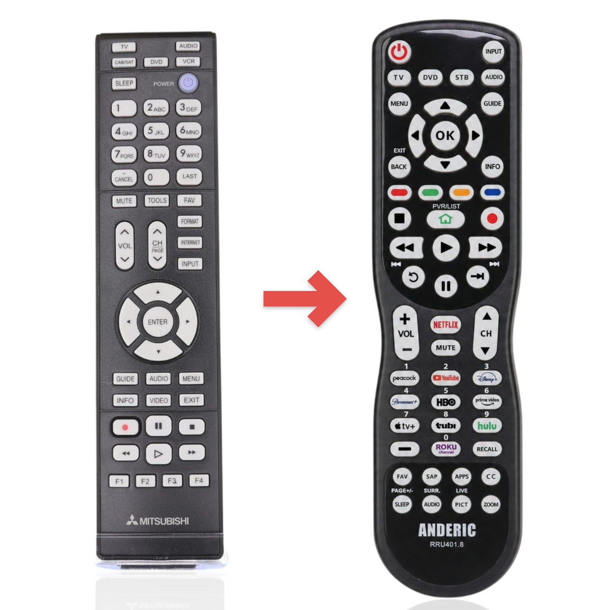 Mitsubishi 290P187020 TV Remote Control