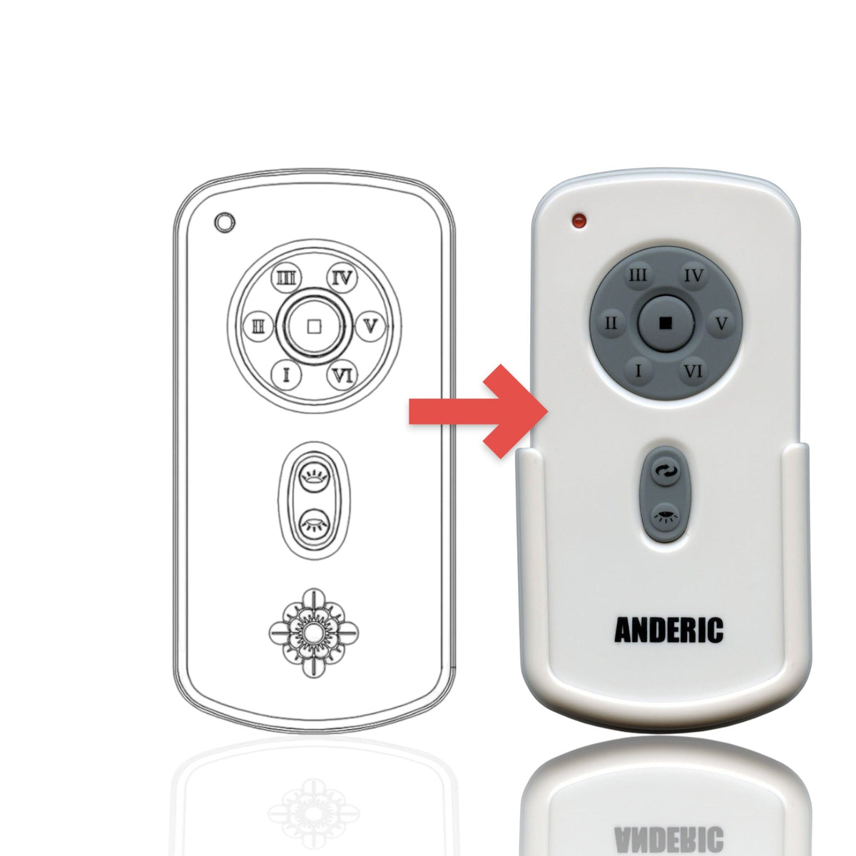 Monte Carlo RH787T With up and down lights Ceiling Fan Remote Control