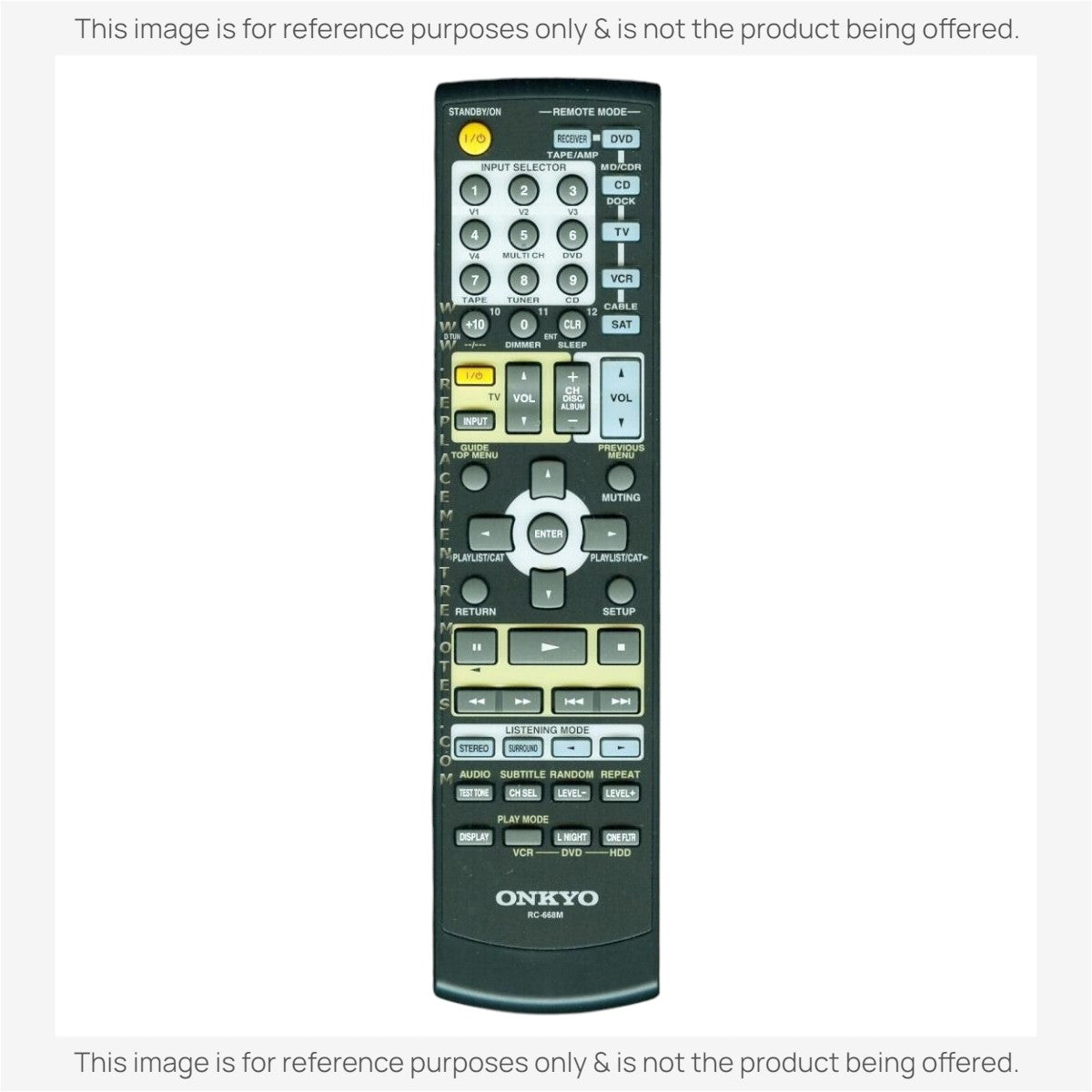Onkyo RC668M Receiver Remote Control | RC-668M