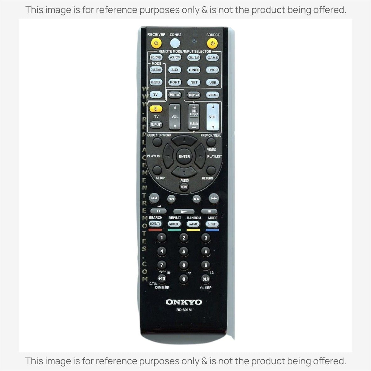 Onkyo RC801M Receiver Remote Control | RC-801M