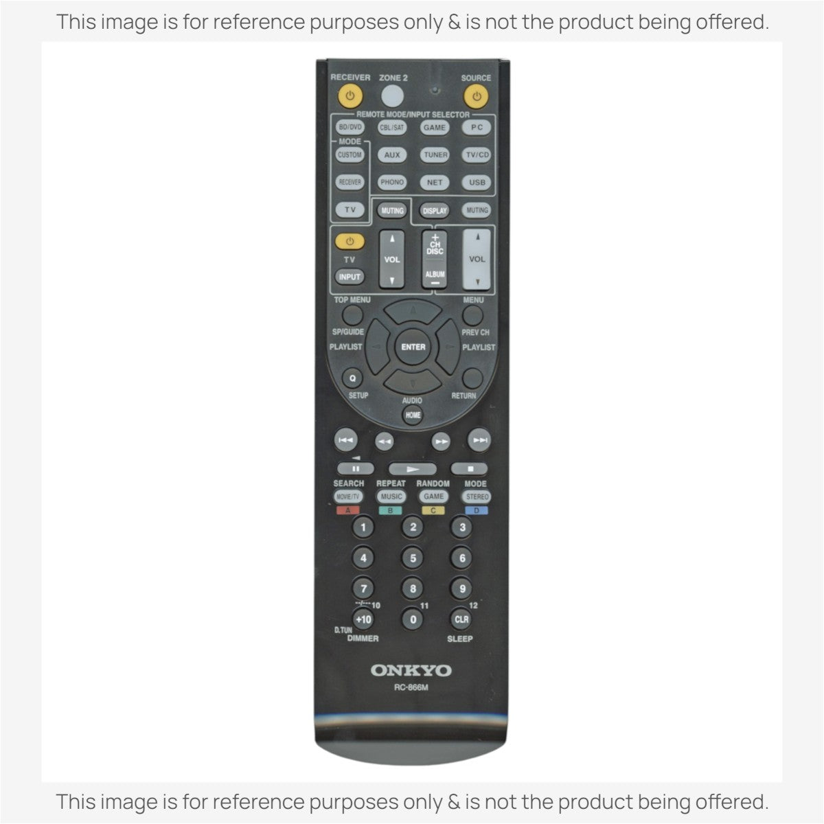 Onkyo RC866M Receiver Remote Control | RC-866M