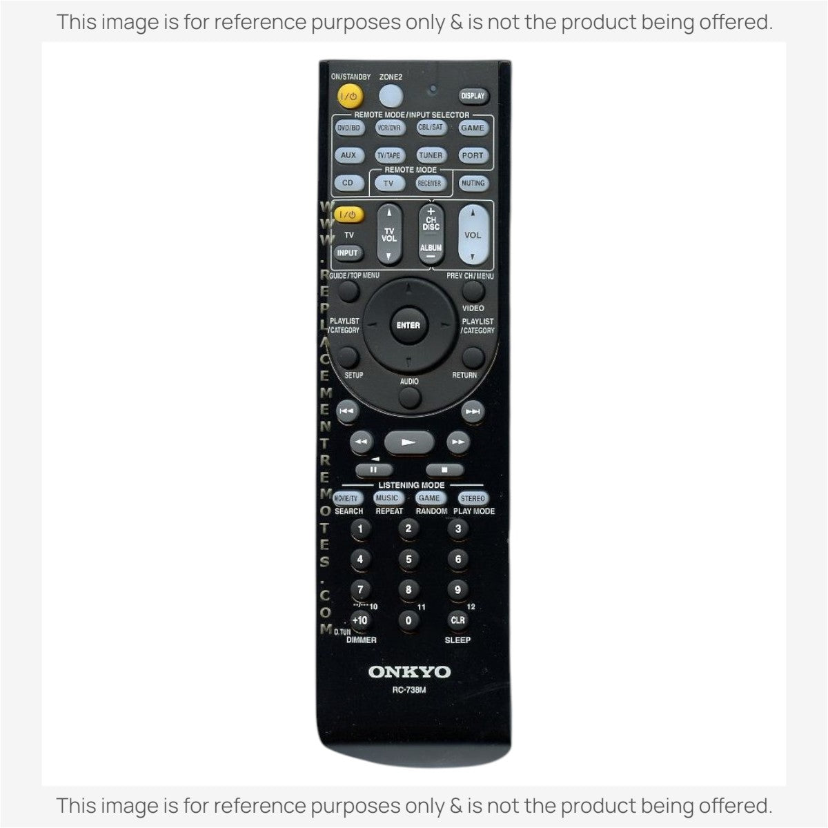 Onkyo RC738M Receiver Remote Control | RC-738M