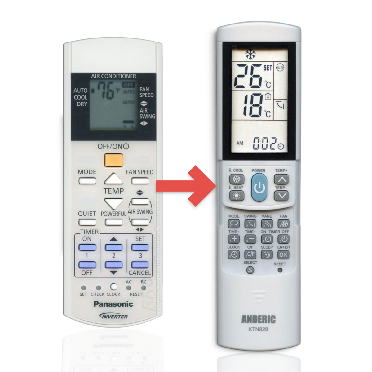 Panasonic A75C3582 Air Conditioner Remote Control