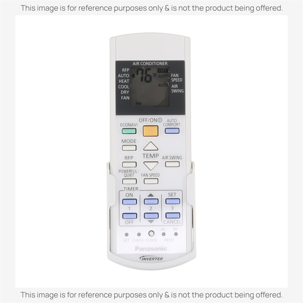 Panasonic CWA75C4444 Mini Split Air Conditioner Remote Control | LCD screen | Thermostatic | IR - CWA75C4444