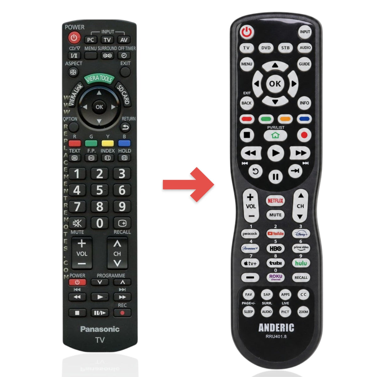 Panasonic N2QAYB000370 TV Remote Control