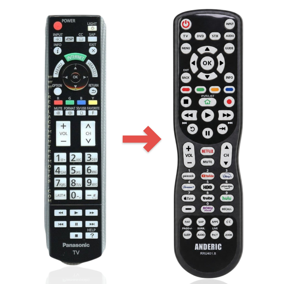 Panasonic N2QAYB000703 TV Remote Control
