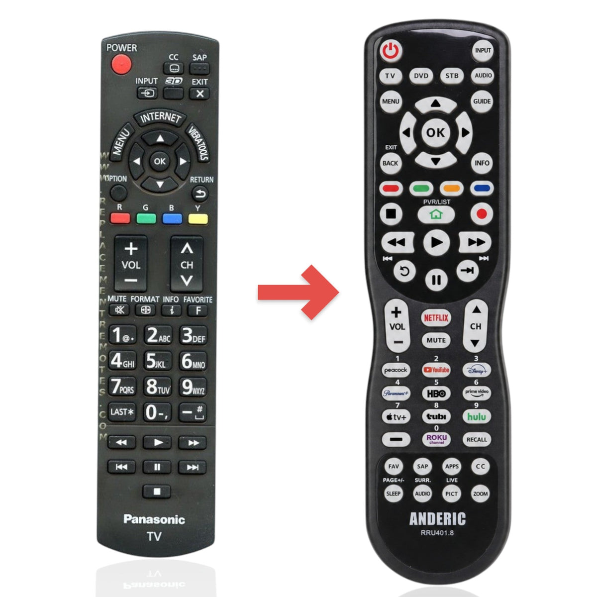 Panasonic N2QAYB000704 TV Remote Control