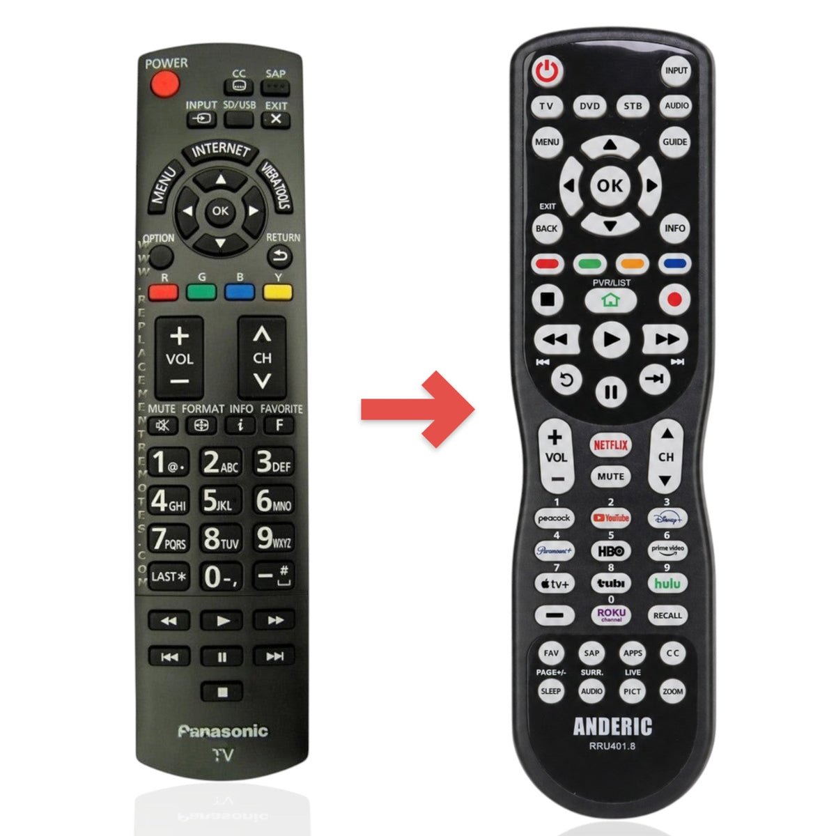 Panasonic N2QAYB000705 TV Remote Control