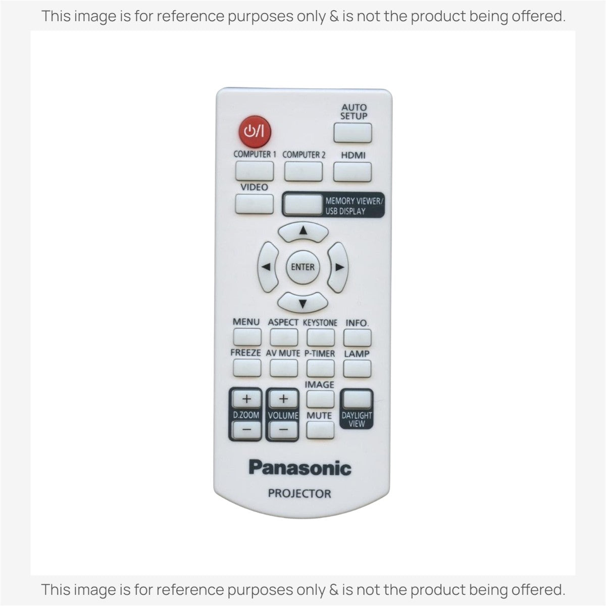 Panasonic 2930094500 Projector Remote Control