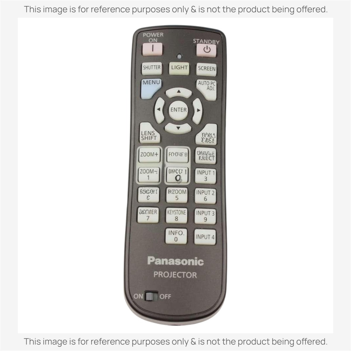 Panasonic N2QAYA000036 Projector Remote Control