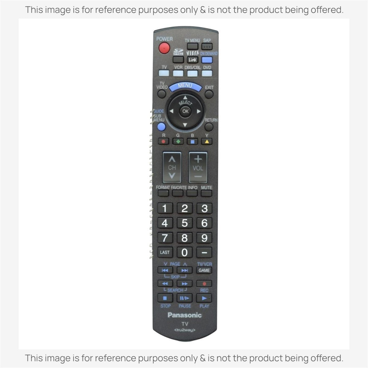 Panasonic N2QAYB000294 TV Remote Control