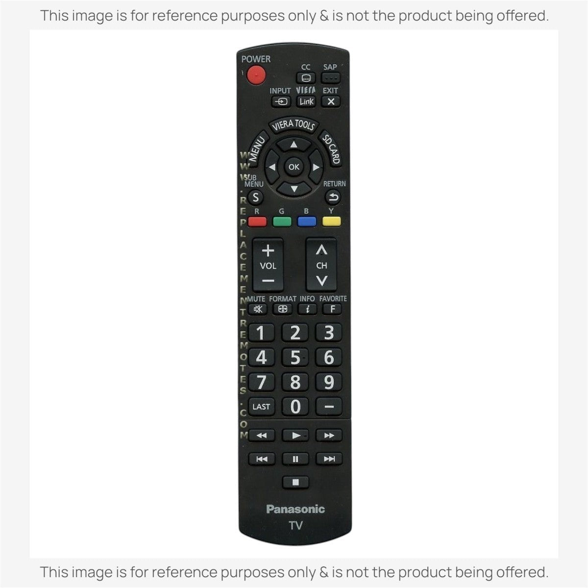 Panasonic N2QAYB000485 TV Remote Control