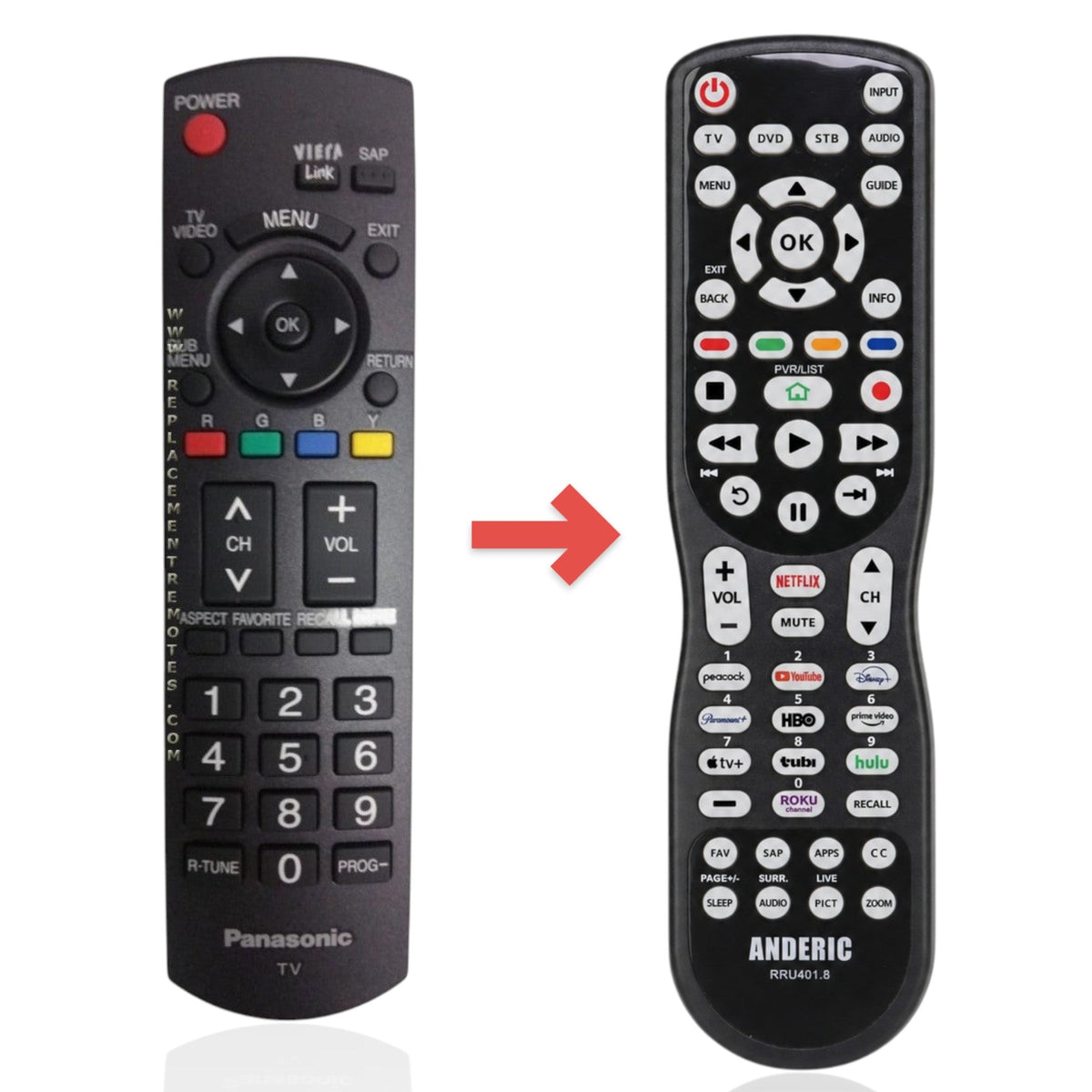 Panasonic N2QAYB000104 TV Remote Control