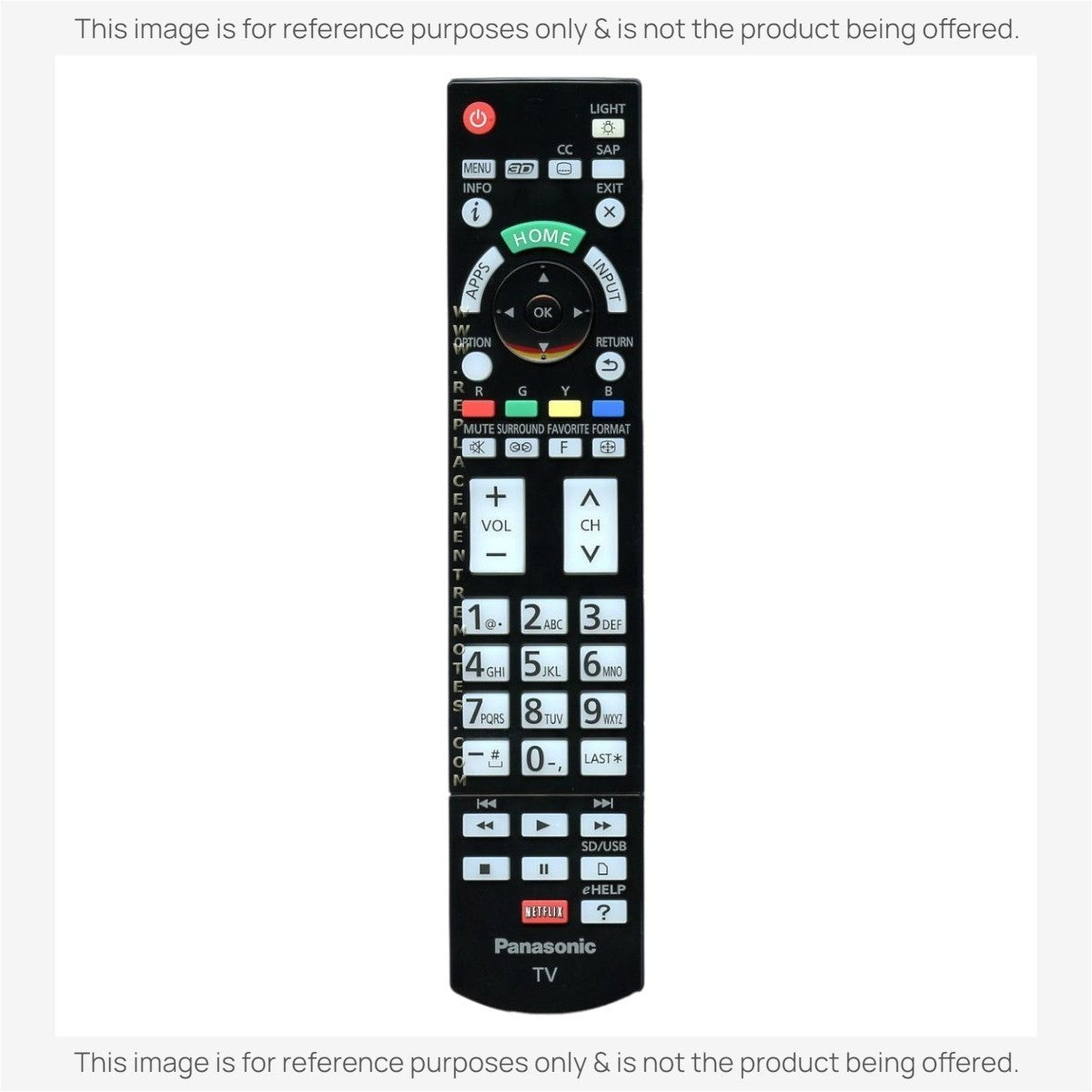 Panasonic N2QAYB000862 TV Remote Control