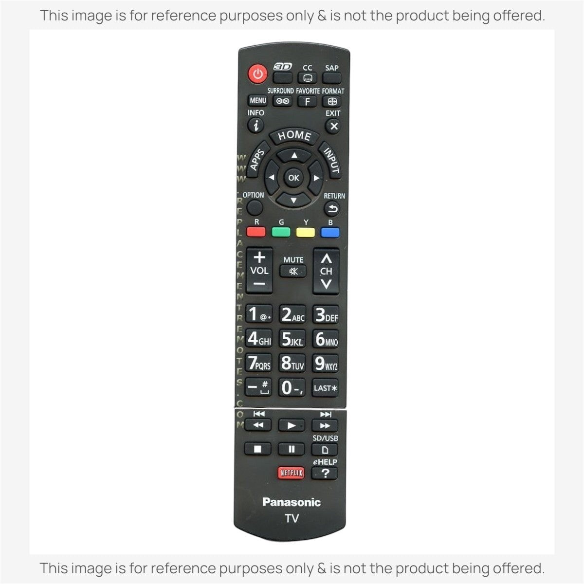 Panasonic N2QAYB000837 TV Remote Control