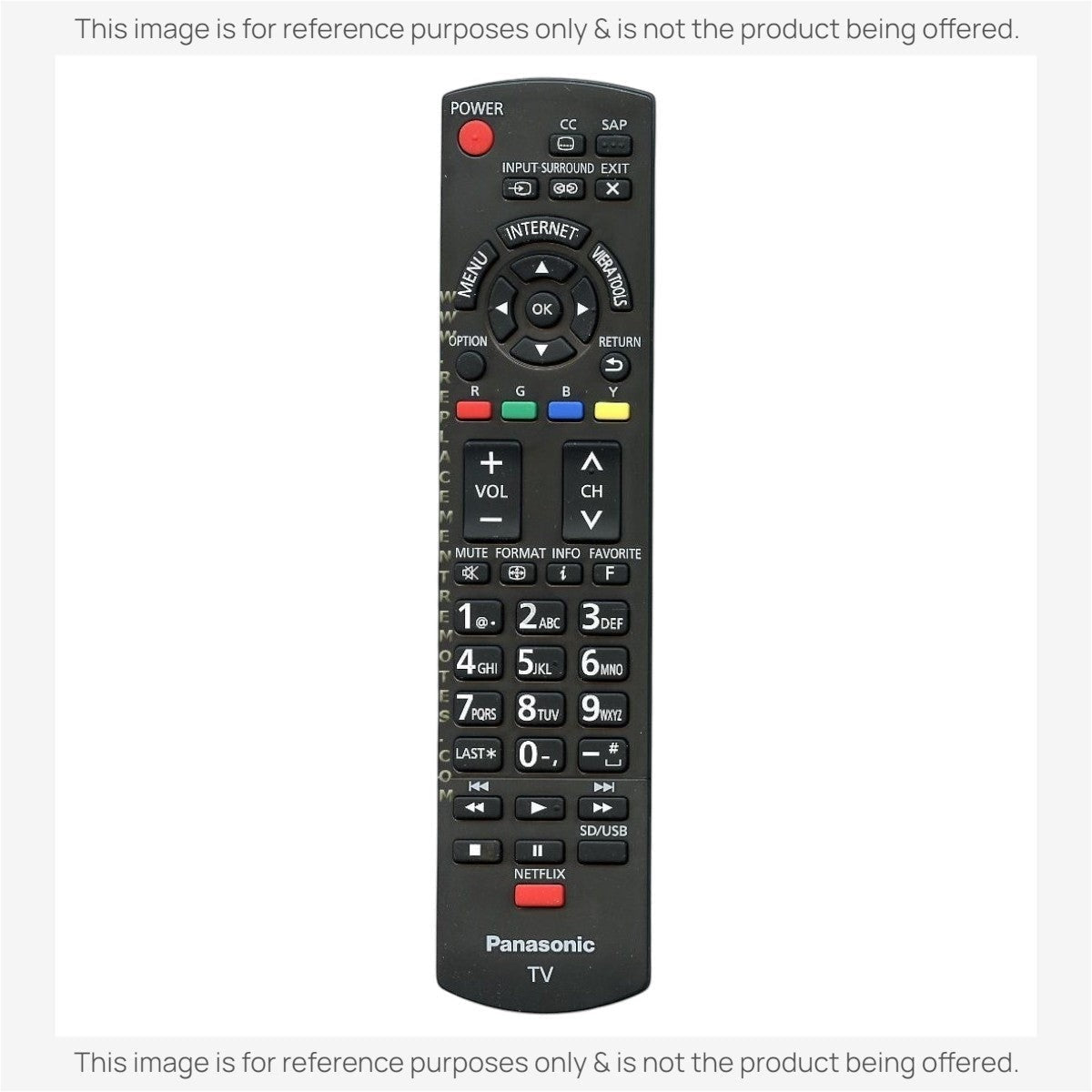 Panasonic N2QAYB000779S TV Remote Control