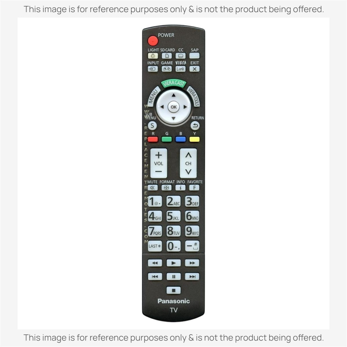 Panasonic N2QAYB000486 TV Remote Control