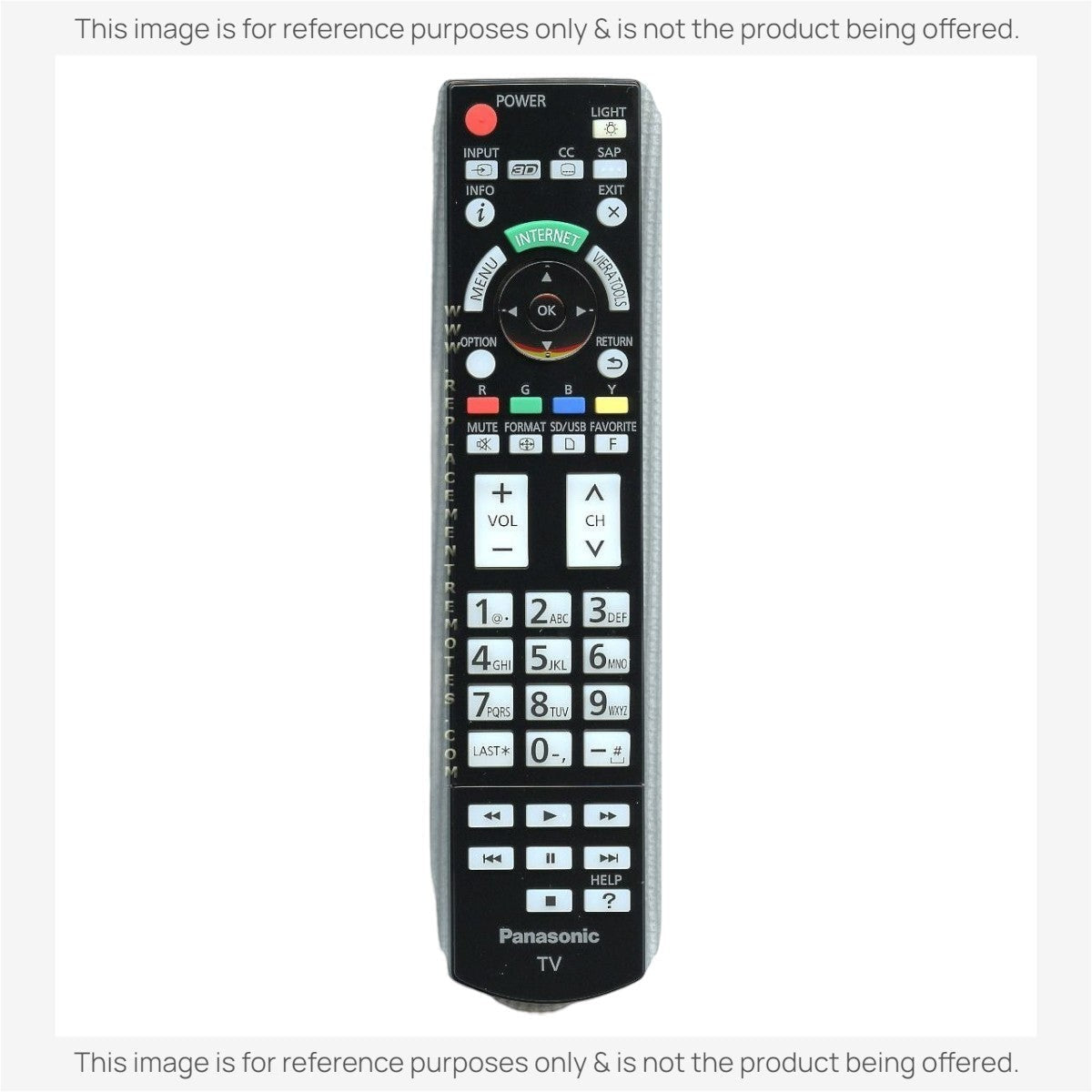 Panasonic N2QAYB000703 TV Remote Control