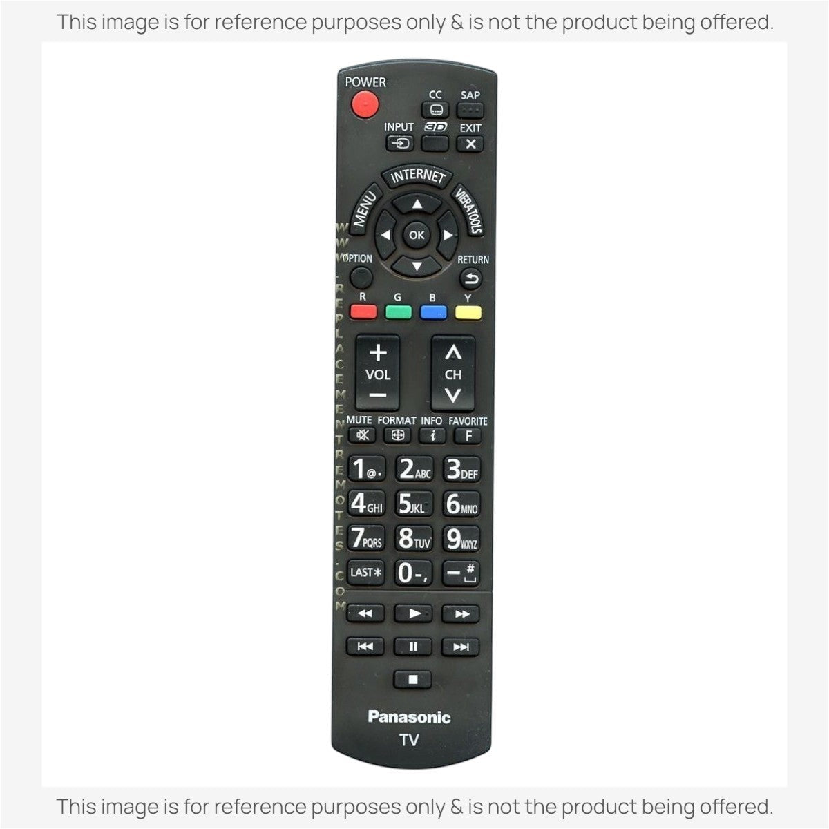 Panasonic N2QAYB000704 TV Remote Control