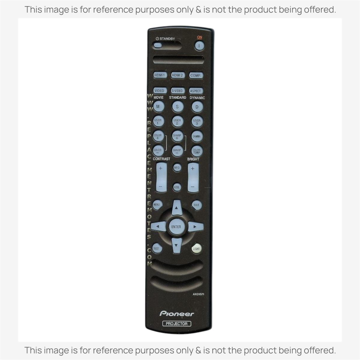 Pioneer AXD1571 Projector Remote Control