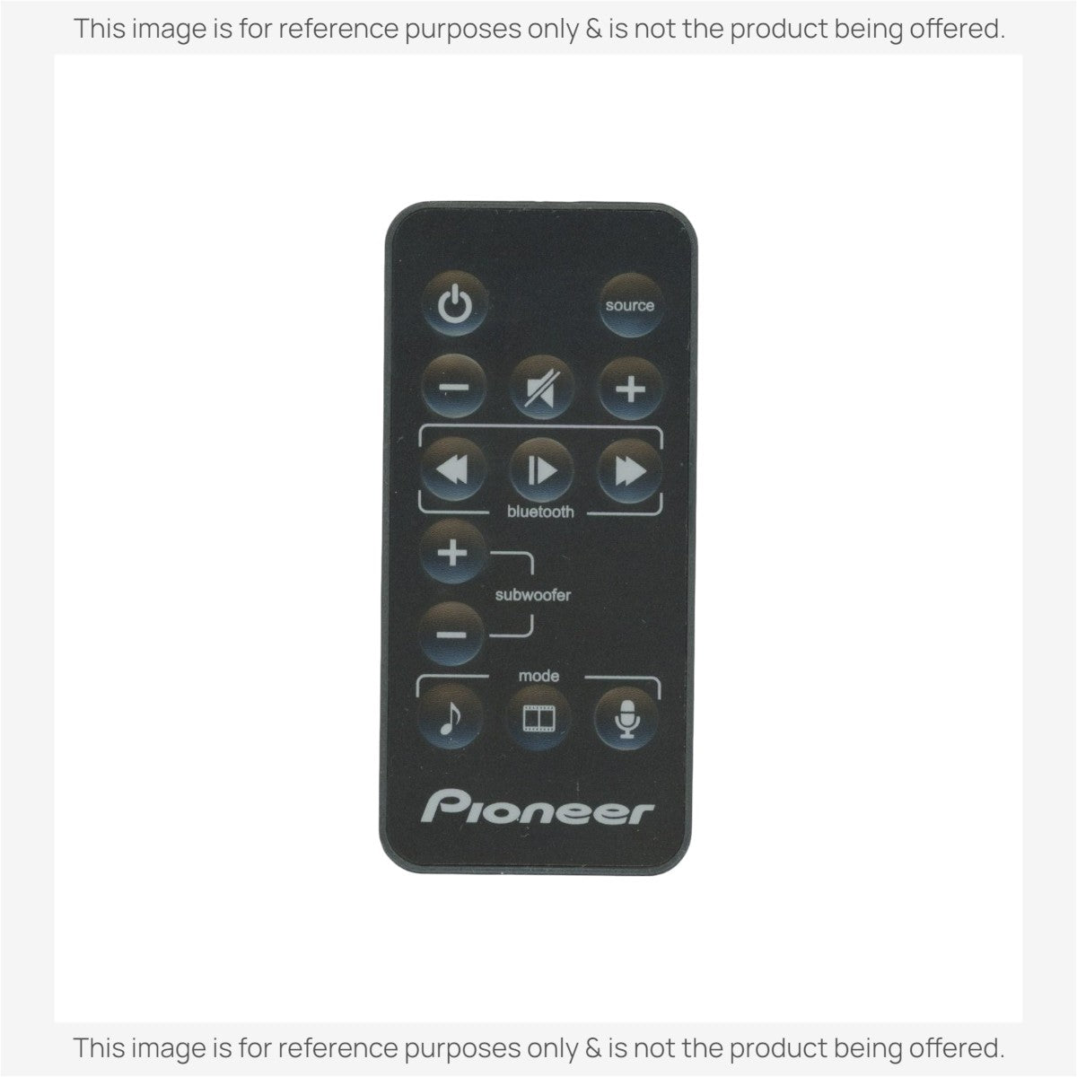 Pioneer 47466.112.SPSB23 Sound Bar Remote Control