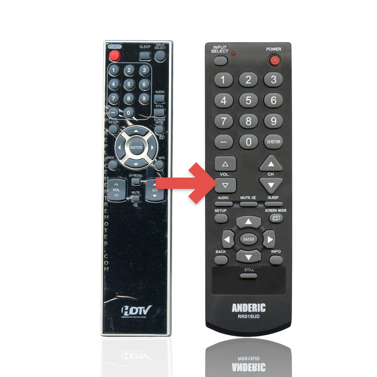 Funai NF020UD Emerson Sylvania TV Remote Control
