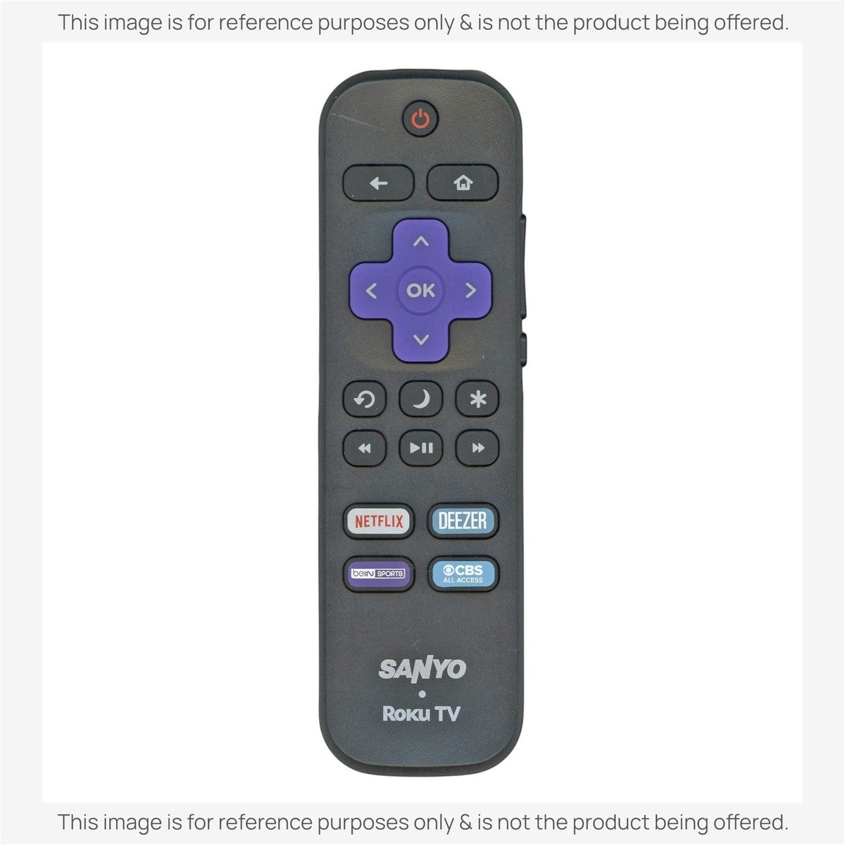 Sanyo 06518W21SA01XS ROKU TV Remote Control