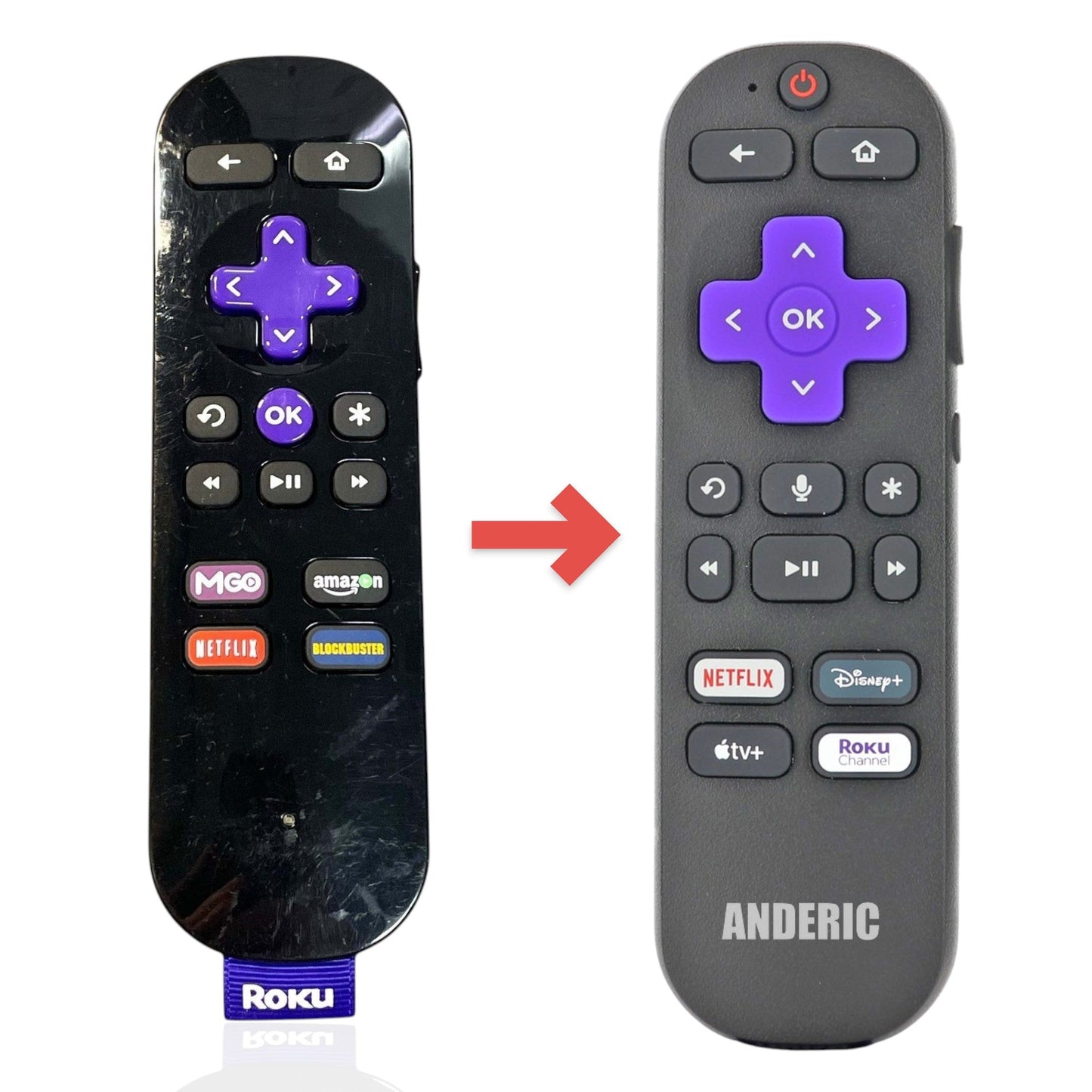 Roku RC07 ROKU 2 Streaming Remote Control | Headphones | Mgo | Amazon | Netflix | Blockbuster - 9026000168