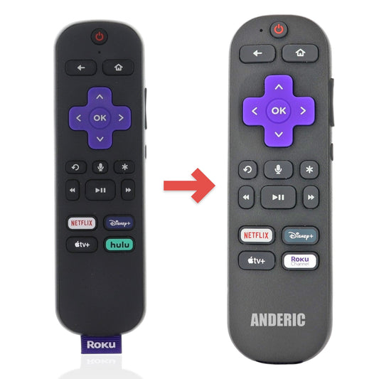 Roku RC-EL2 Streaming Stick Remote Control | Voice | Headphone Jack | Netflix | Disney+ | Apple TV+ | Hulu - 3226001085
