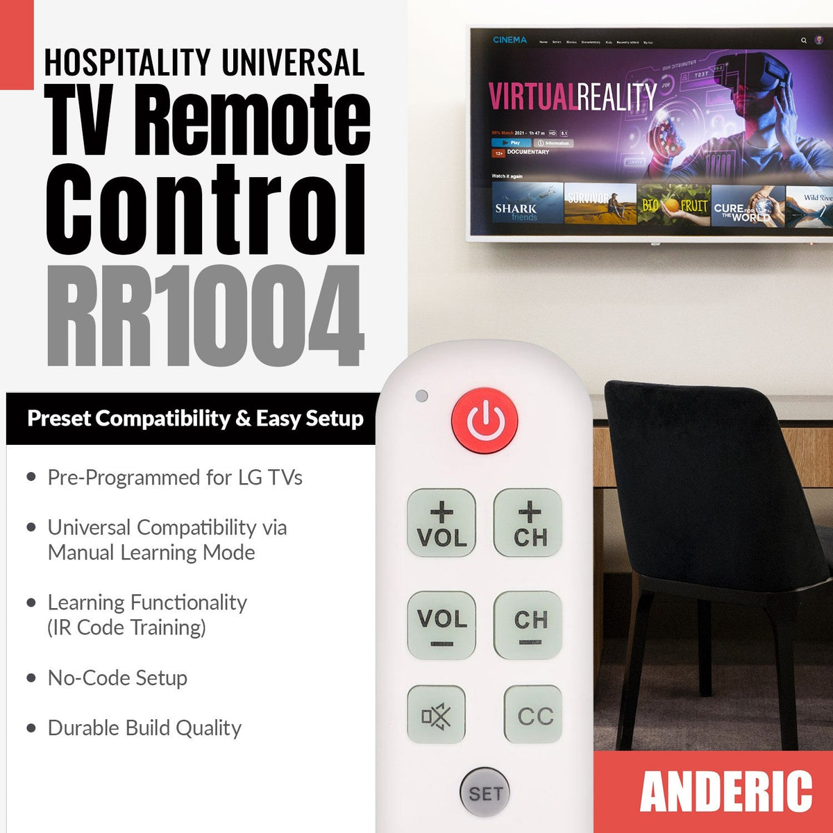 RCA DT04 TV 1-Device Universal Remote Control