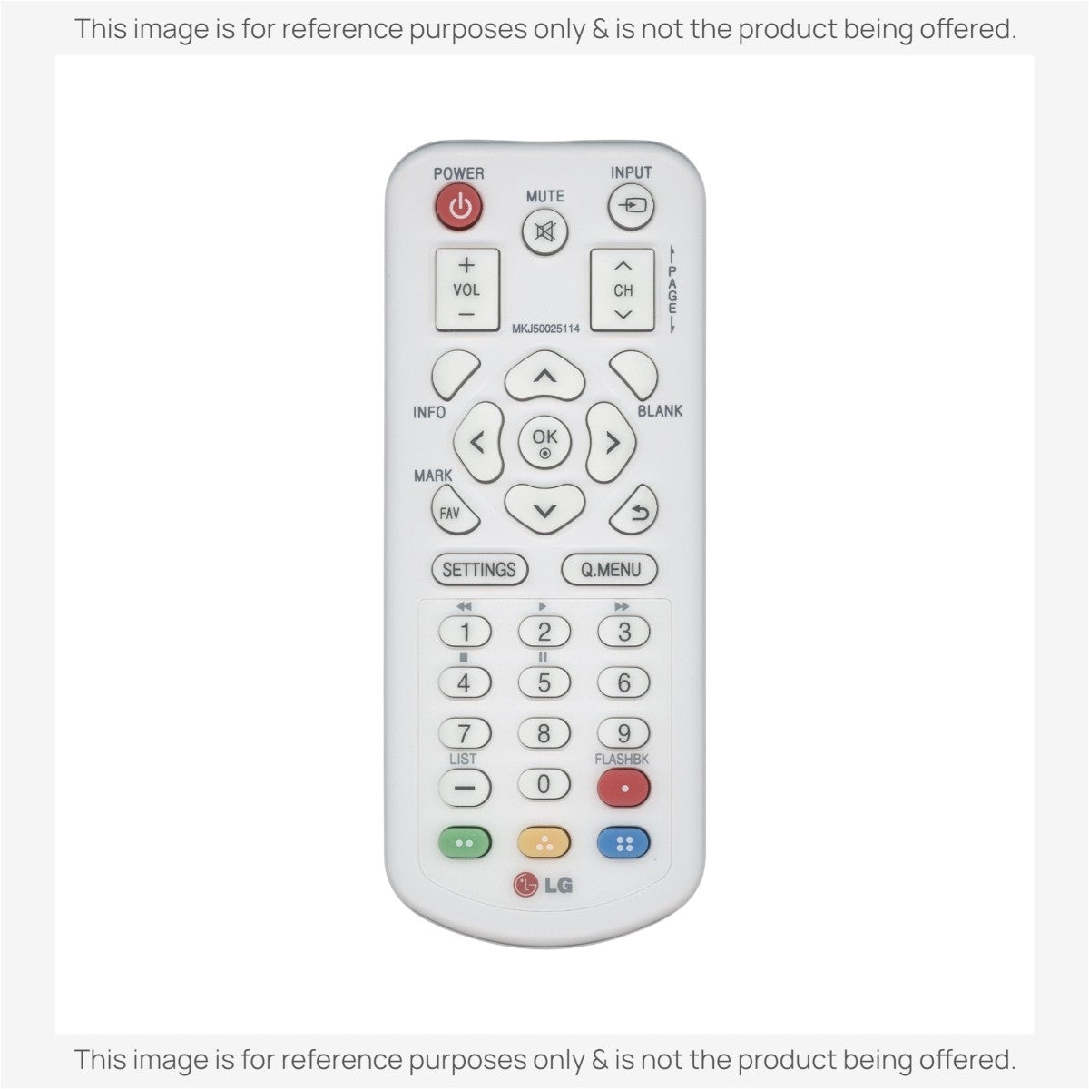 LG MKJ50025114 Projector Remote Control