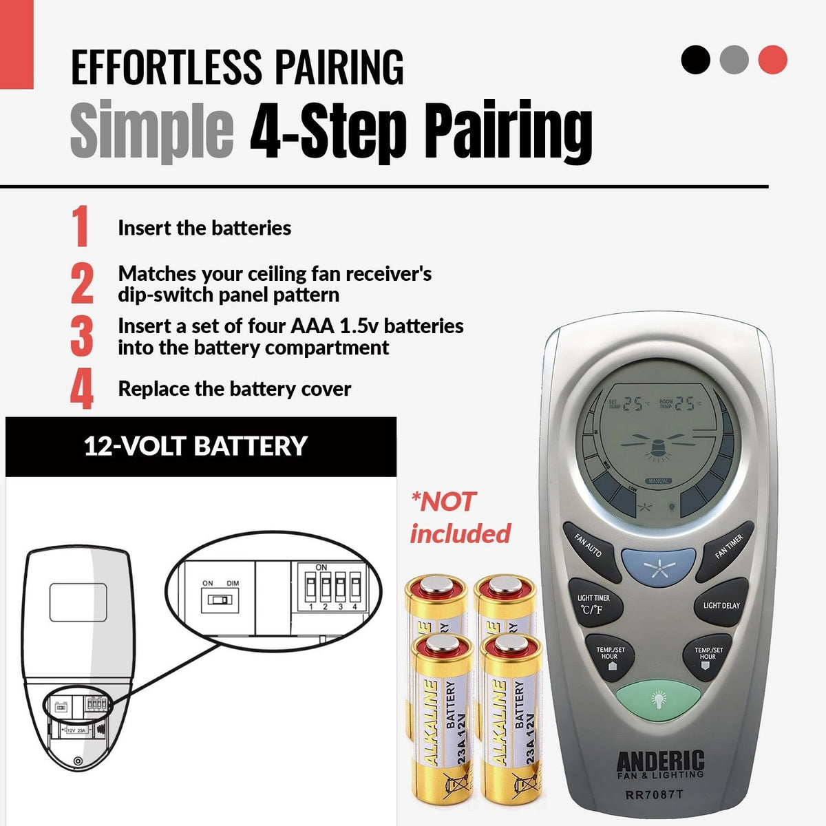 Hampton Bay UC7087T Ceiling Fan Remote Control