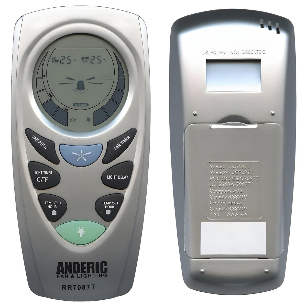 Hampton Bay UC7087T Ceiling Fan Remote Control