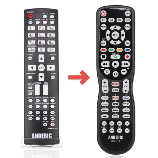 Anderic RRP7010 Replacement TV Remote Control for Mitsubishi 290P137010 and Others