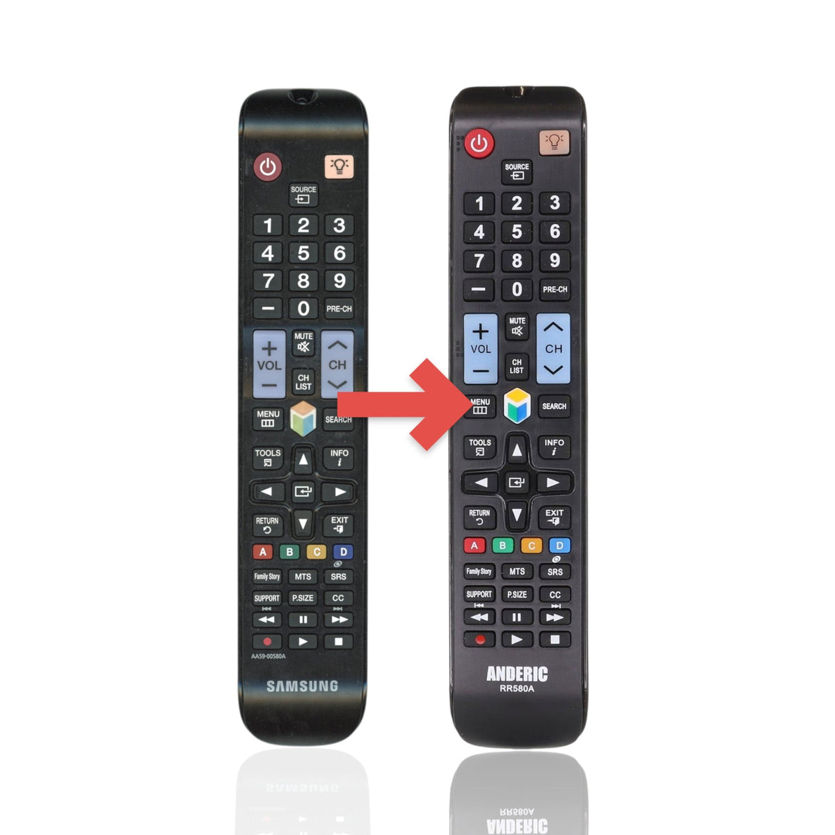 Samsung AA59-00580A Smart TV Remote Control for Samsung TVs | IR - AA5900580A