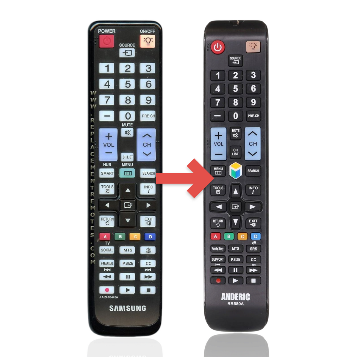Samsung AA59-00442A TV Remote Control - AA5900442A