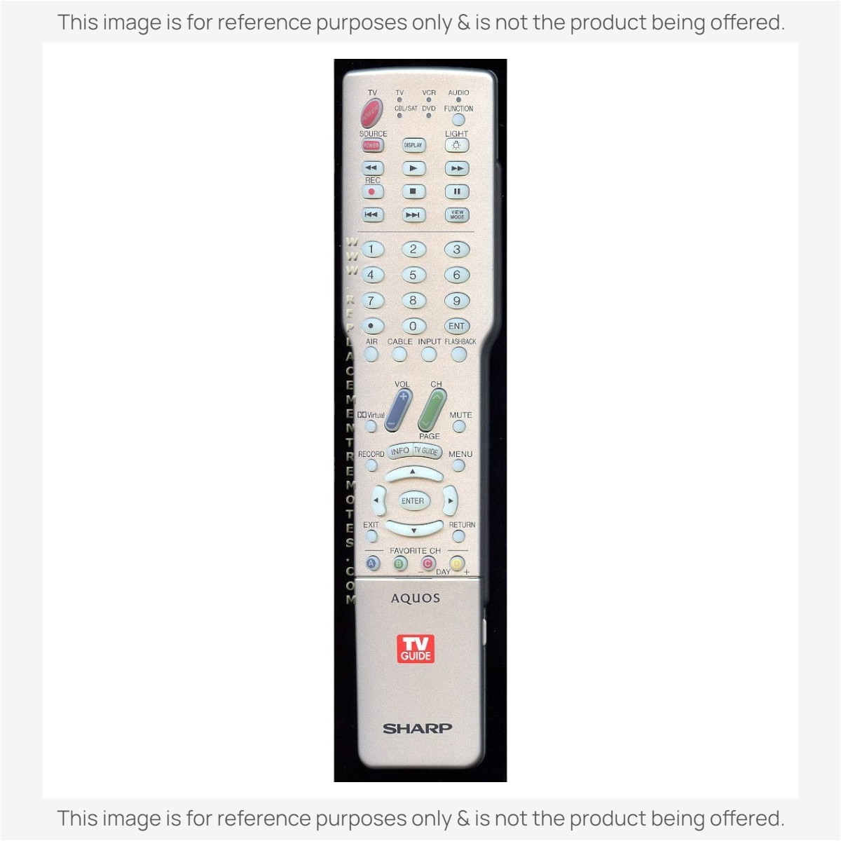 Sharp GA362WJSA TV Remote Control