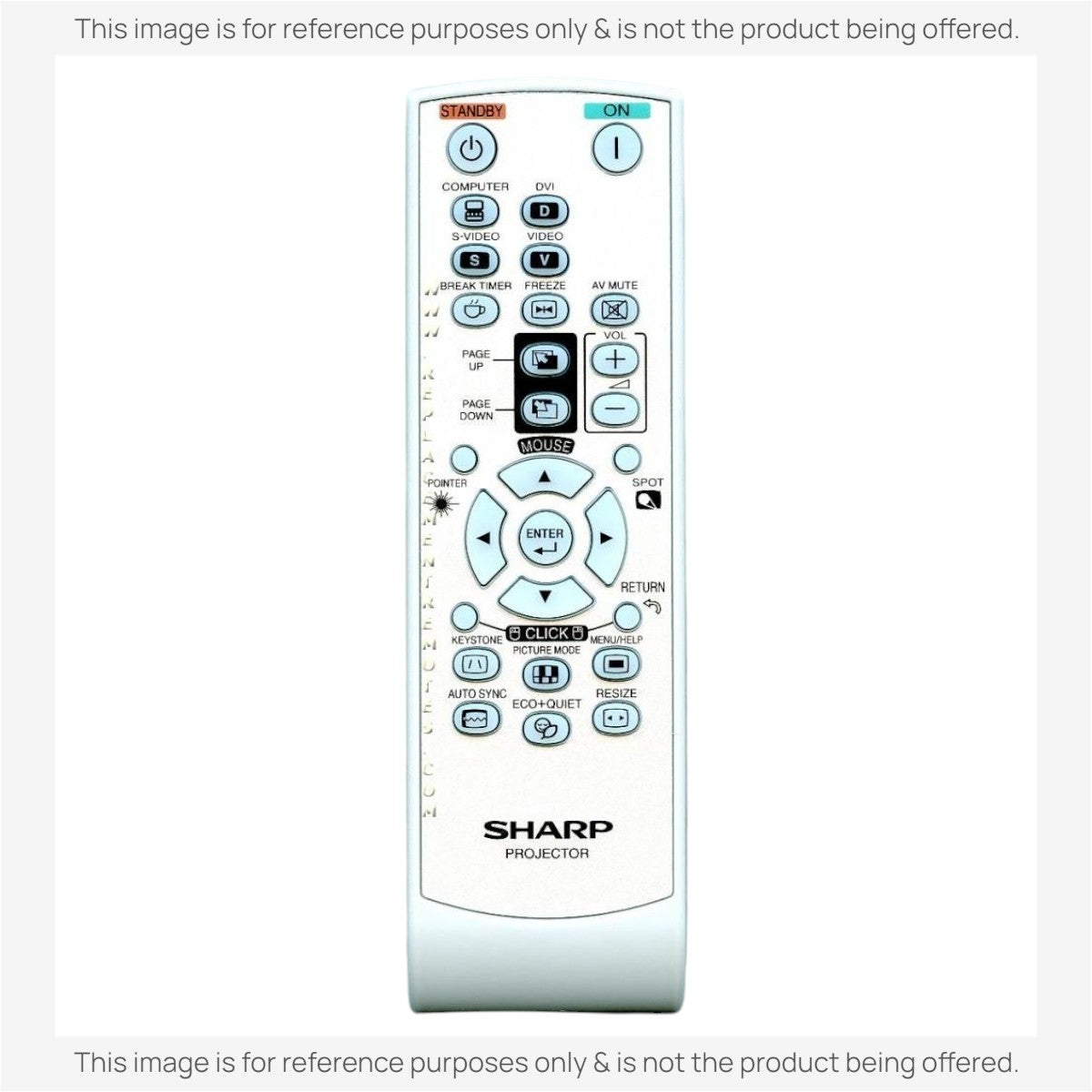 Sharp RRMCGA581WJSA Projector Remote Control