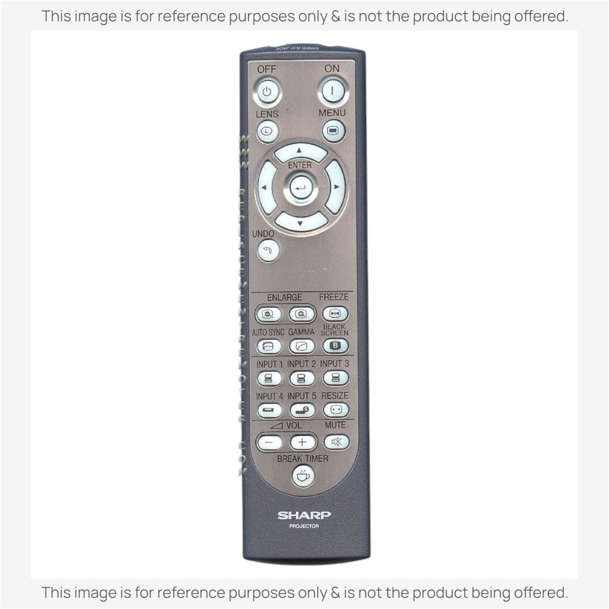Sharp RRMCGA048WJSA Projector Remote Control