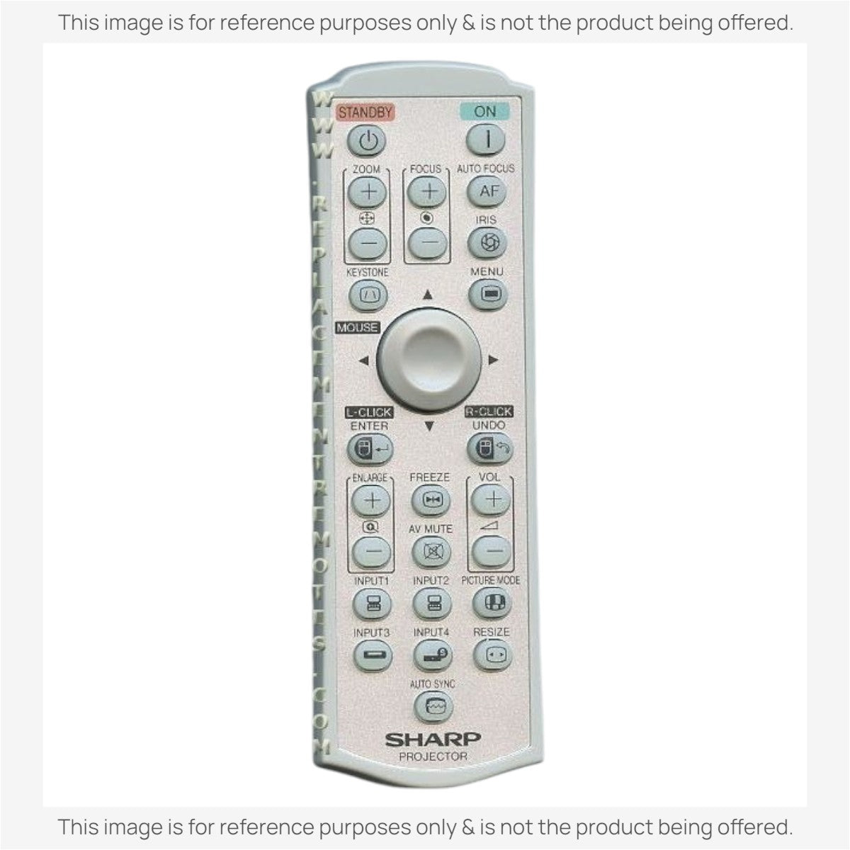 Sharp RRMCGA313WJSA Projector Remote Control