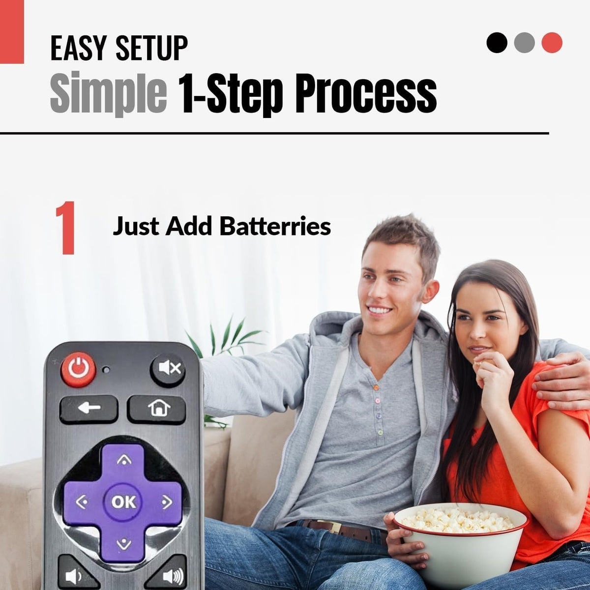 Anderic RRLC16.2 Universal Remote control with Learning for Sharp Roku-Enabled TVs | LC-RCRUS-16
