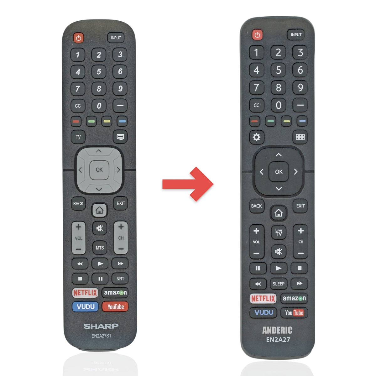 Sharp EN2A27ST TV Remote Control