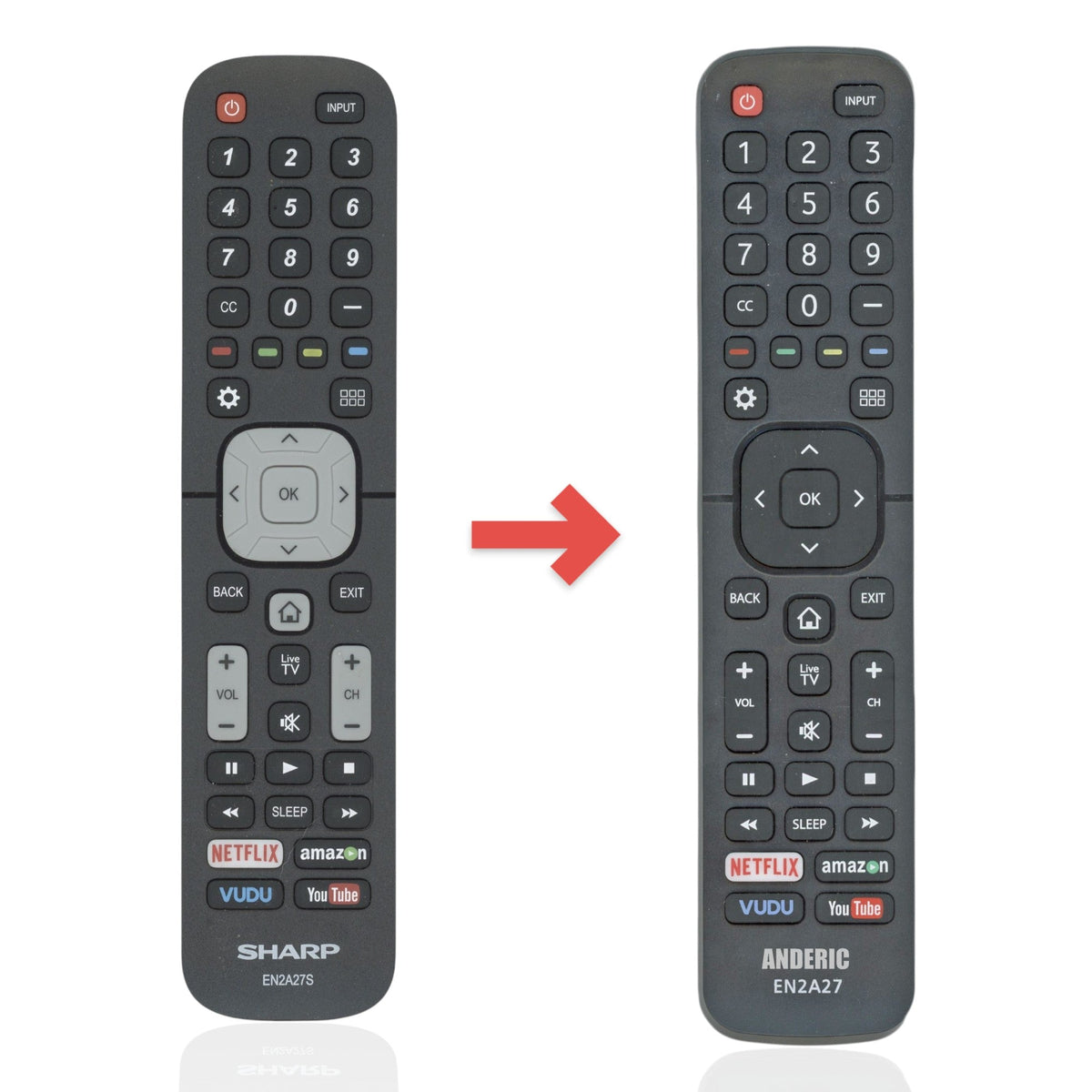 Sharp EN2A27S TV Remote Control