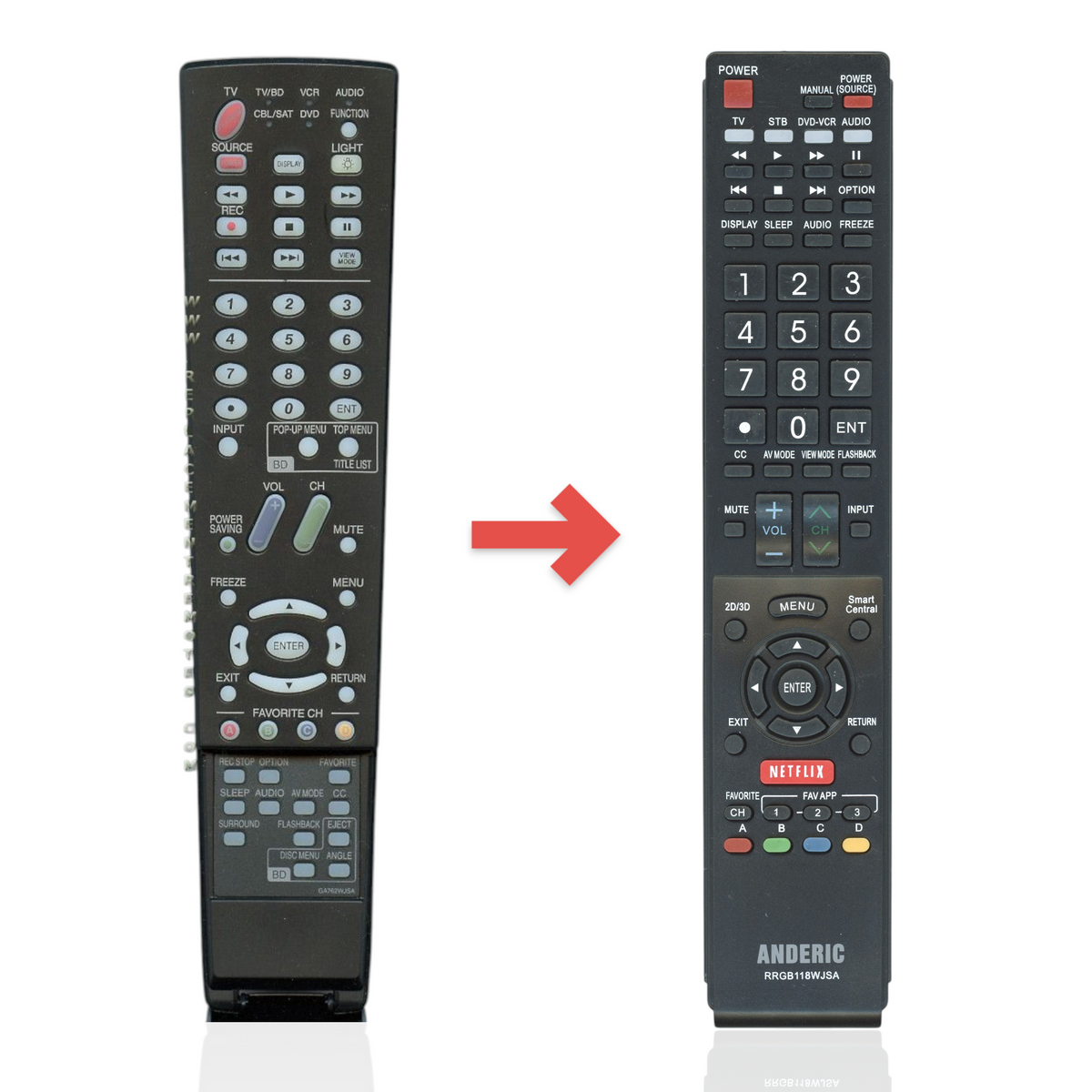 Sharp GA762WJSA TV Remote Control
