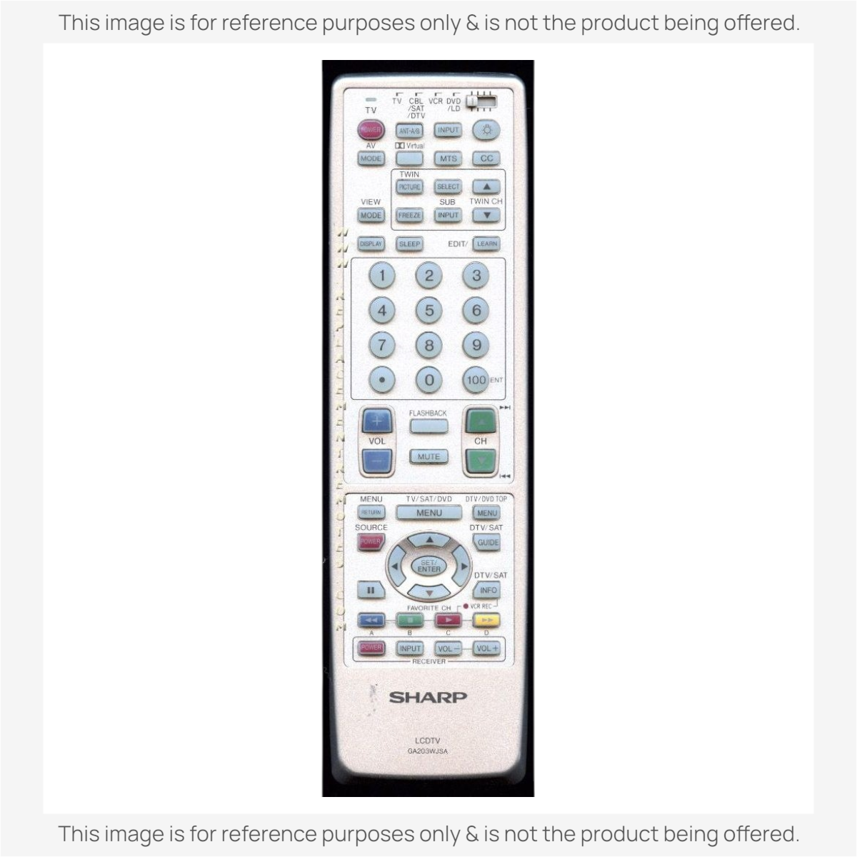 Sharp GA203WJSA TV Remote Control