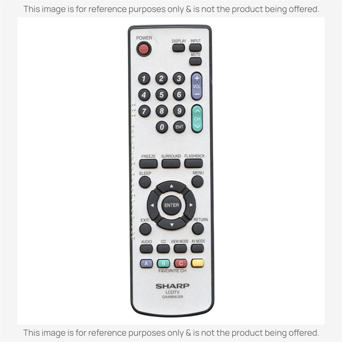 Sharp GA496WJSA TV Remote Control