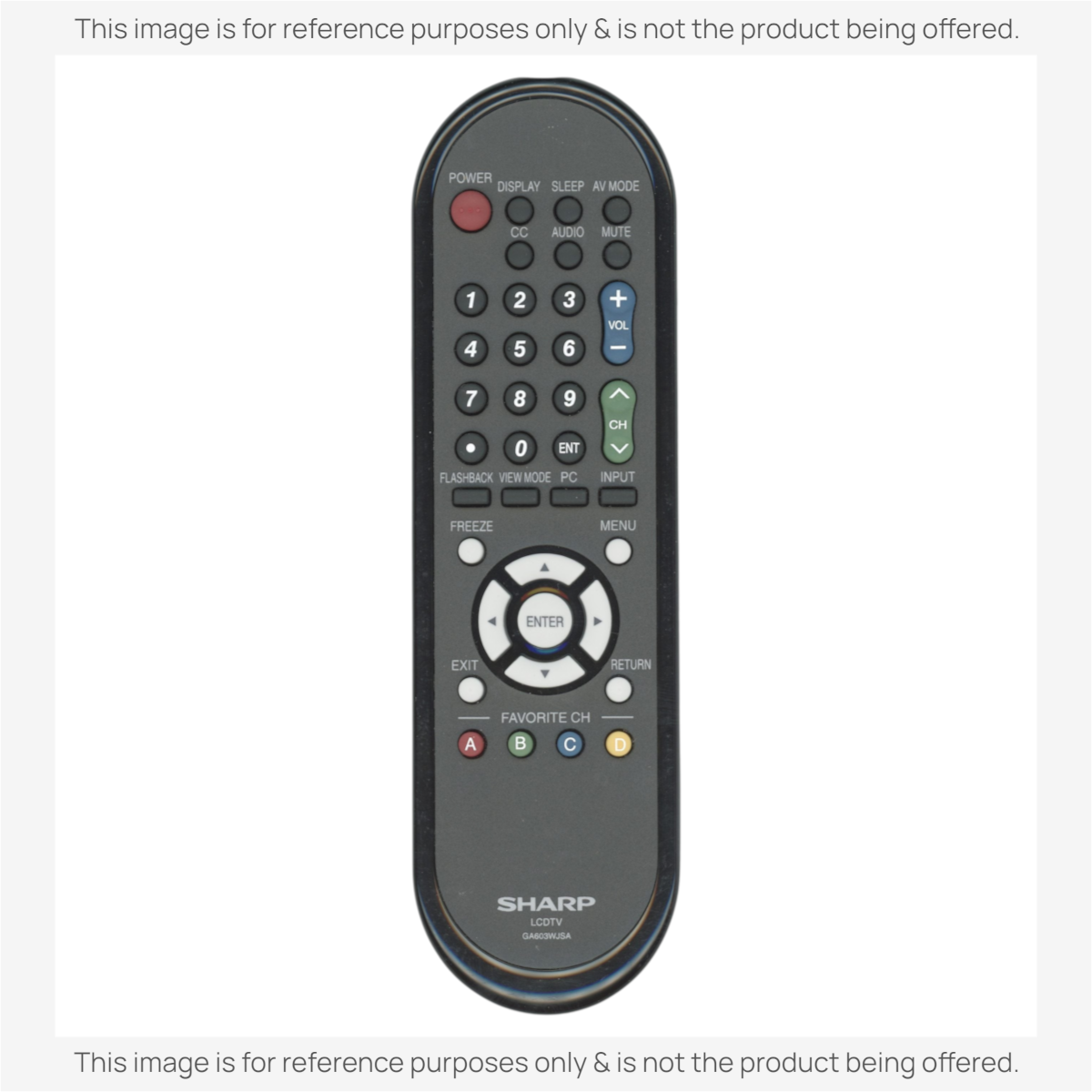 Sharp GA603WJSA TV Remote Control