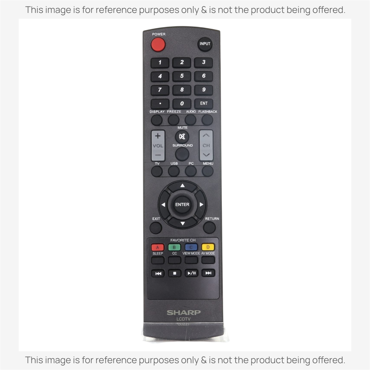 Sharp GJ221 TV Remote Control