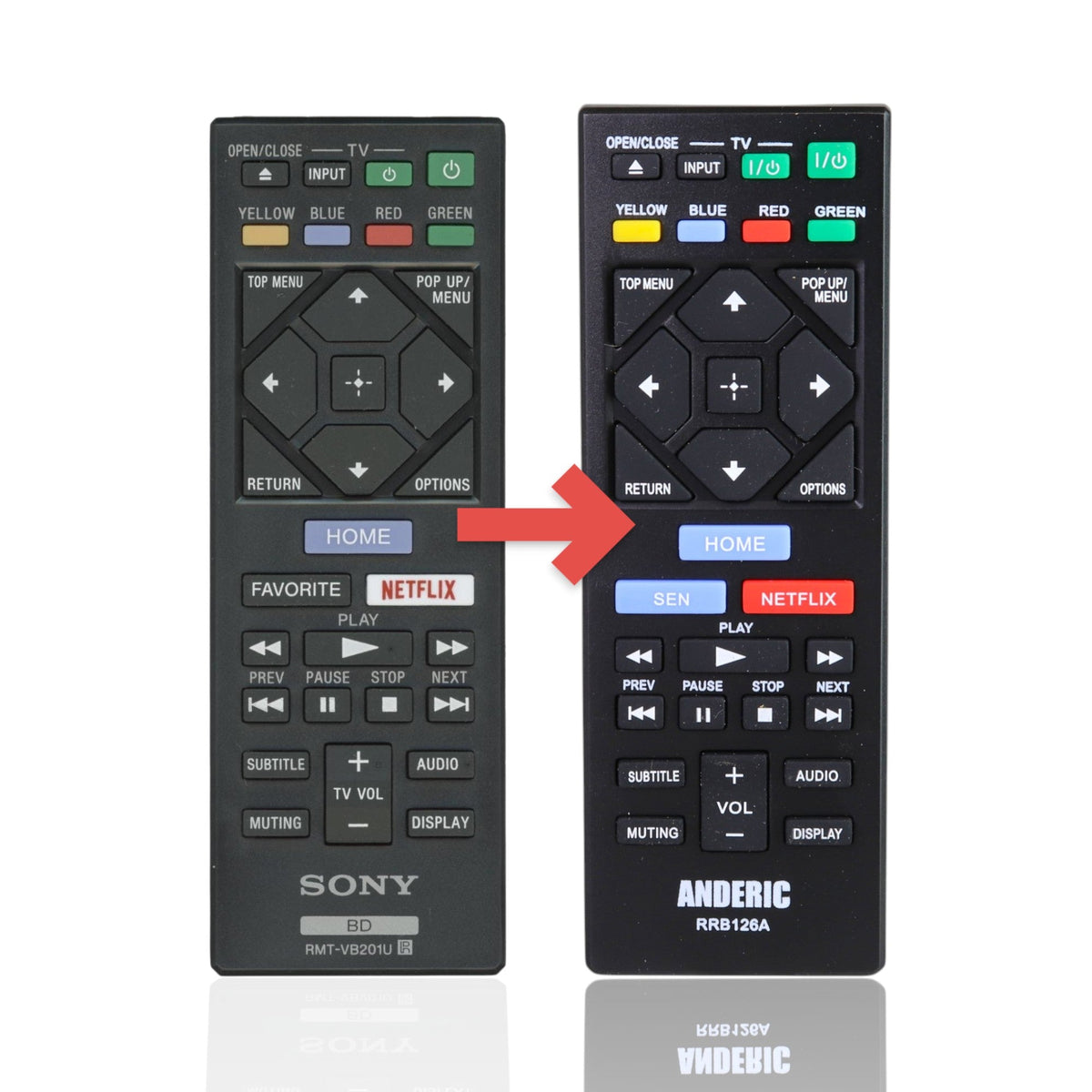 Sony RMT-VB201U Blu-ray Disc Remote Control - 1-493-123-12